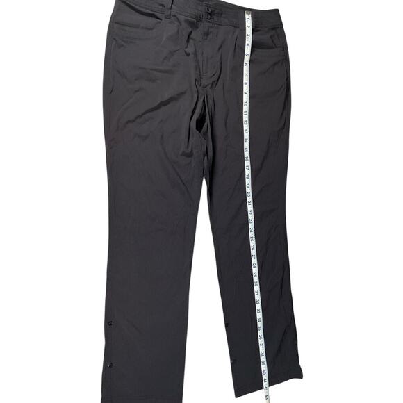Eddie Bauer Black Women's Size 14 Outdoors Pants Zip Back Pockets Snap Bottoms - Picture 10 of 11